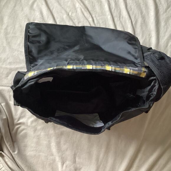 LL.Bean Yellow Plaid Messenger Bag NWT - Clueless Gorpcore Preppy Christmas Gift - Picture 10 of 11